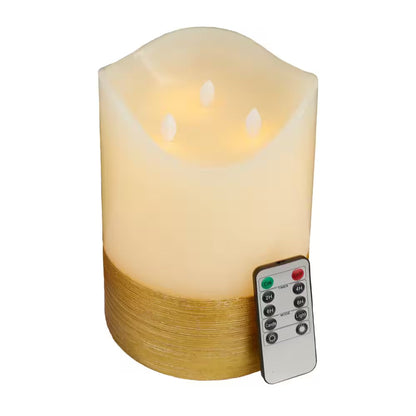 White Wax Traditional Flameless Candle