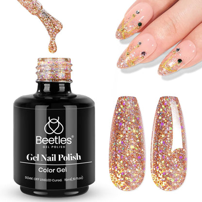 Beetles Gel Nail Polish, 1Pcs 15ml Electric Punk Bright Blue Color Gel Polish Soak Off Uv LED Gel Nail Art DIY Gel Nail Manicure for Girls Women Gifts Spring