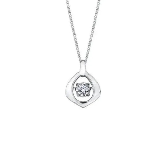 Cheri Jadore P3438-10W-02 Diamond Solitaire Pendant in 10K, White Gold - 0.02 CT.