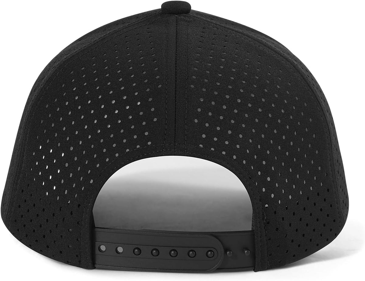 Men Quick Dry Baseball Cap Laser Cut Mesh Ball Curved Brim Snapback Hat