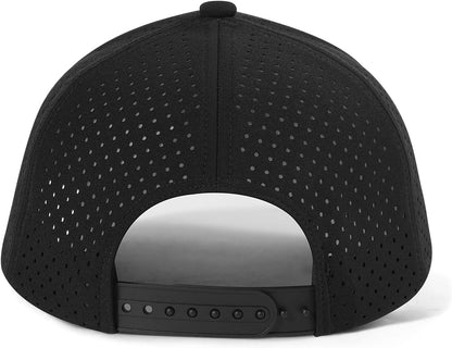 Men Quick Dry Baseball Cap Laser Cut Mesh Ball Curved Brim Snapback Hat