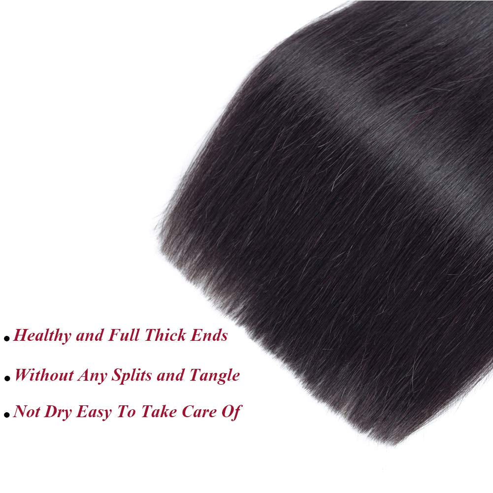 Hair Brazilian Straight Humanhair Bundles 20 Inch Brazilian Virgin Human Hair Bundles One Bundle Natural Black Color