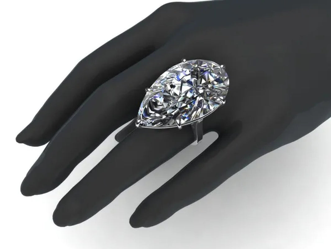 Natural White Sapphire  Engagement ring Size 6,7,8,9,10