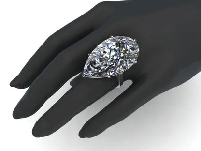 Natural White Sapphire  Engagement ring Size 6,7,8,9,10