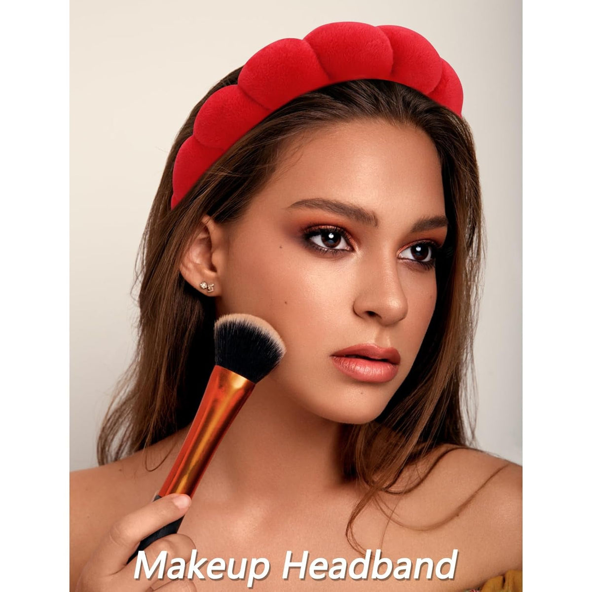 6 Pack Hairband, Makeup Headband, Face Wash Headband, Skincare Headbands, Red Microfiber Hair Band with Bow Tie Spa Headband for Washing Face Wristband Set Hair Accessories for Women