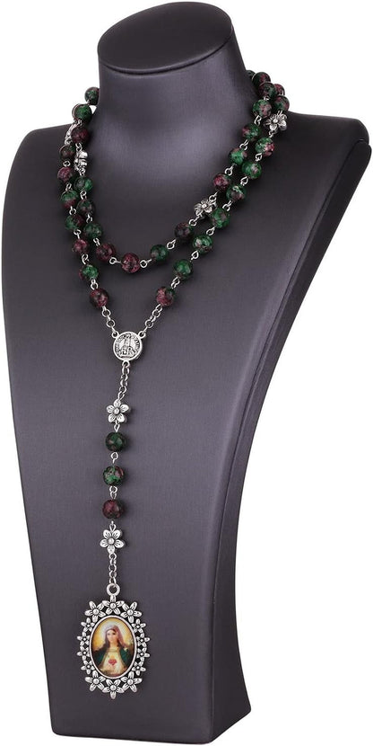 Chaplet Rosary/Servite Rosary of the Seven Sorrows / 7 or 10 Prayer Beads Chain Religious Virgin Mary Pendant Y-Necklace