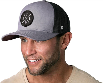 State City Trucker Hat for Men & Women, Adjustable Baseball Hat, Mesh Snapback, Sturdy Outdoor Black Golf Hat