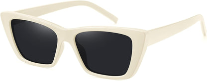Narrow Small Vintage Polarized Cat Eye Sunglasses for Women