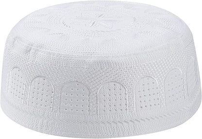 Men Muslim Prayer Kufi Hat Prayer Headwear Cap Islamic Beanie Skull Cap Embroidery Kofia Topi Sun Hat