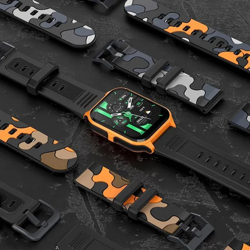 2024 NEW Military Smart Watch for Men Bluetooth Call, Rugged Tactical Smartwatch for Android Phones and iPhone, 3ATM Waterproof Outdoor Sports Fitness Tracker with Heart Rate, Voice Assistant.