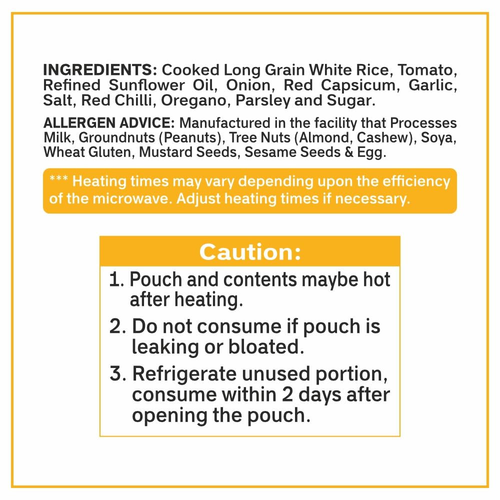 Spanish Rice Pack of 6, 8.8 Ounce, Ready to Eat in 90 Sec | 100% Natural Ingredients | Precooked Rice | Ready Rice | Family Meals Ready to Eat | Microwavable | Side Dish