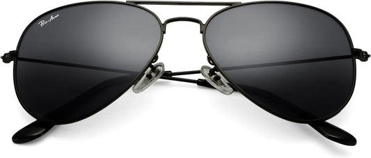 Classic Aviator Sunglasses for Men Women 100% Real Glass Lens