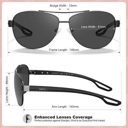 Polarized Sunglasses for Women UV Protection Ultra-Lightweight Comfort Metal Frame Driving Glasses CA3210