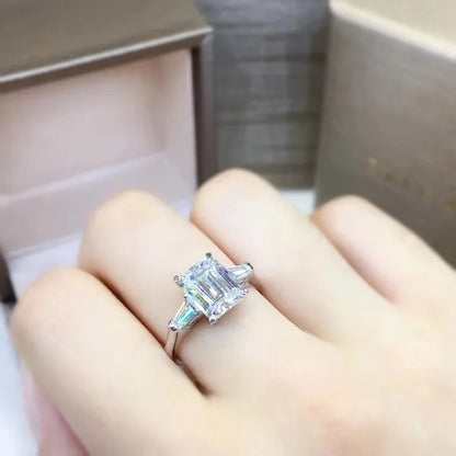 emerald cut diamond engagement ring