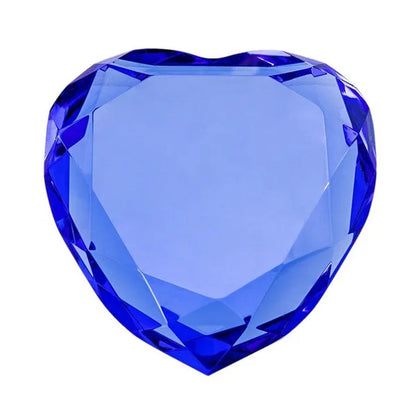 Heart Shape 80mm Crystal Diamond Paperweight  Art Glass Figurine Home Wedding Decor Collectible Gift Souvenir