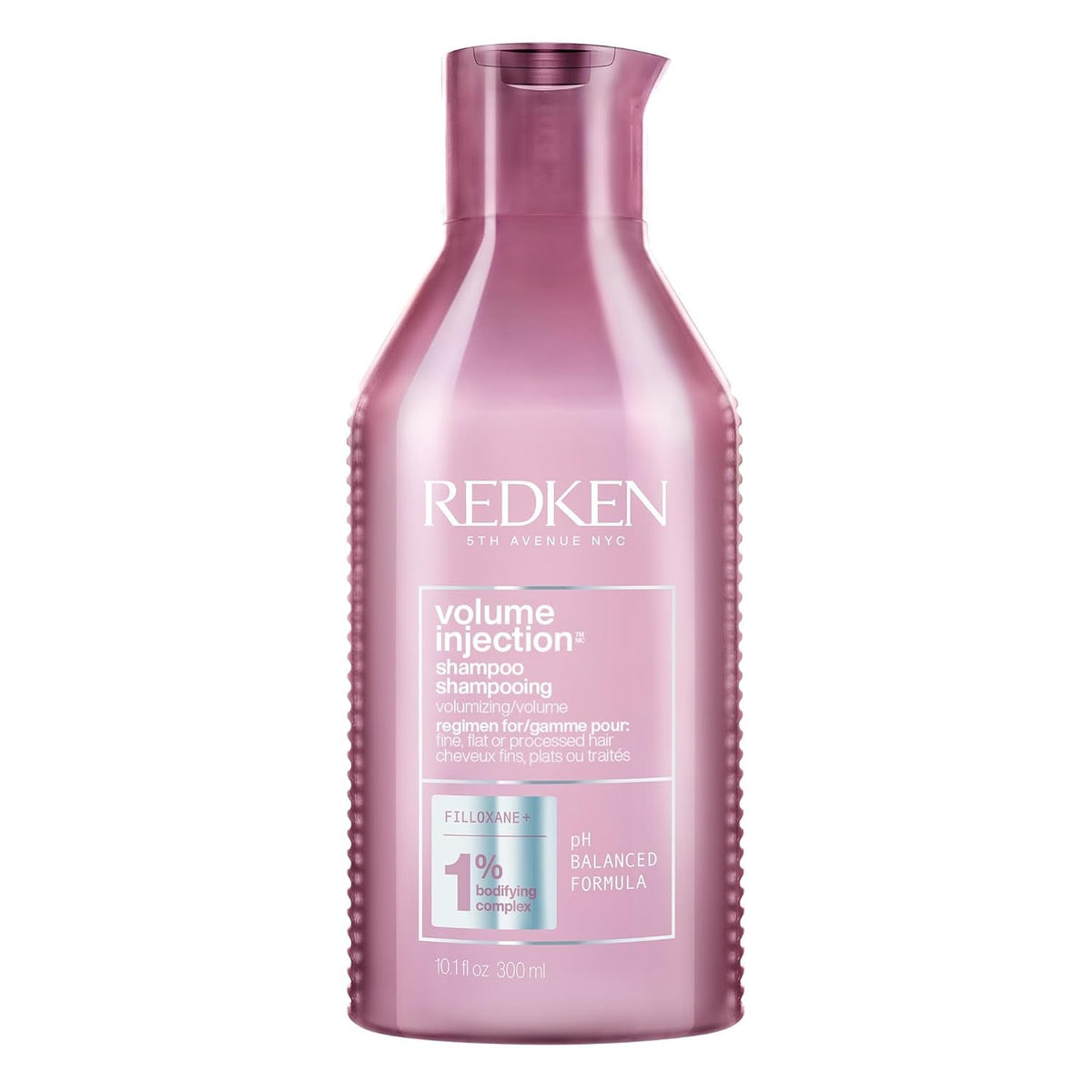 Redken Volume Injection Shampoo for Fine Hair - Adds Lift & Body, Volumizing & Detangling without Weighing Down, Paraben Free