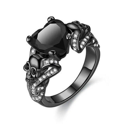 Luxury Couple Rings Sweet Love Fashion Jewelry Heart Rings for Women Engagement Band Wedding Diamond Ring Natural Gemstones Ruby Ring
