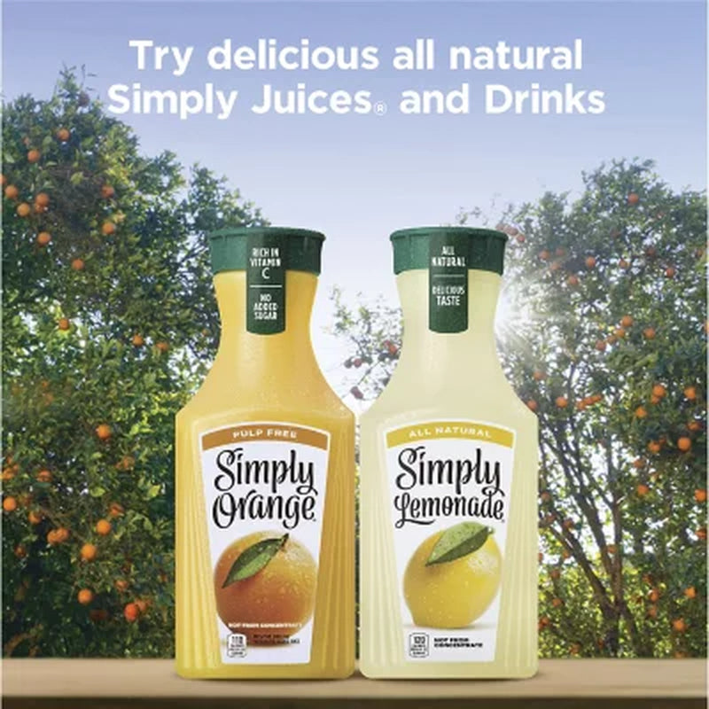 Simply Orange Pulp Free Orange Juice, 52 Fl Oz., 2 Pk.