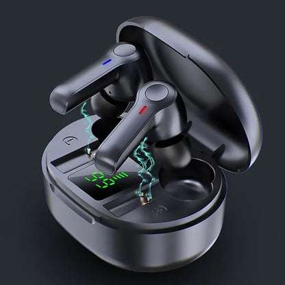 TWS Wireless Bluetooth5.0 Earbuds, HiFi Stereo Sound Bluetooth Earphones, Waterproof Sport Headset, Noise Cancelling Touch Control Headphones with LED Display Charging Case