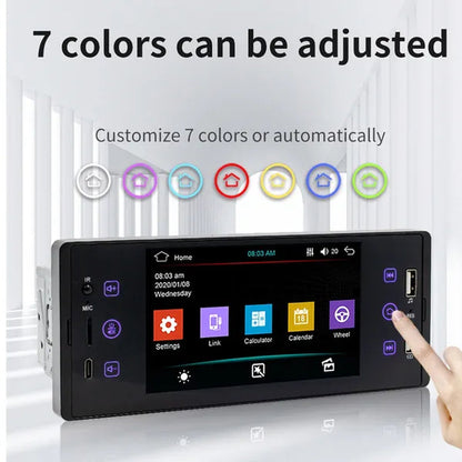 ESSGOO 1Din 5 Inch IPS HD Touch Screen Car MP5 Player Bluetooth 2USB FM Radio Car Stereo Support Mirrorlink and Rear View Camera
