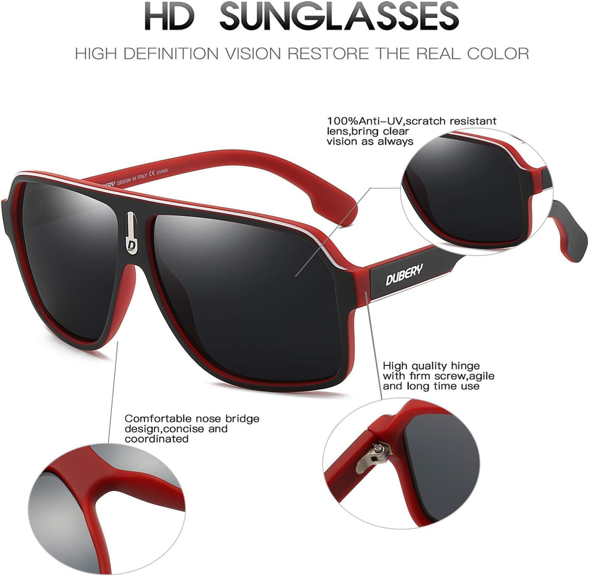 Mens Oversized Aviator Sunglasses Classic Large Polarized Lens Shades D103