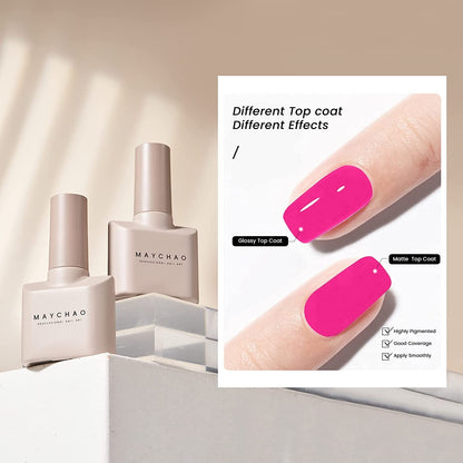 15ML Hot Pink Gel Nail Polish 1Pc Bright Pink Gel Polish Soak off UV LED Nail Gel Polish Nail Art Starter Manicure Salon DIY at Home, 0.5 OZ