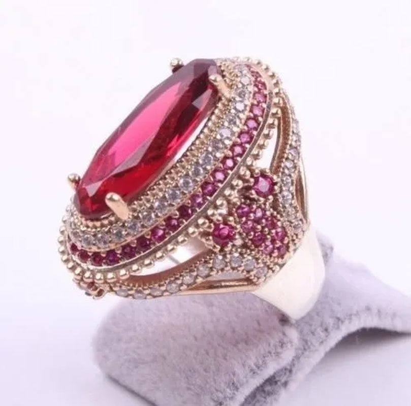 Fashion Accessories Women Fashion 925 Sterling Silver Ancient Ring Ruby Natural Gemstone High Jewelry Size 5-10
