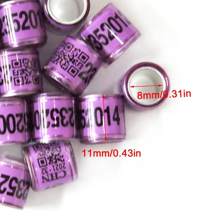 50 Pcs Mixed Color Dove Bands Bird Foot Ring Species Identify Training Rings Pet Bird Label Sign for Pigeon Dove Chicks Small Poultry Pet Supplies ZIO