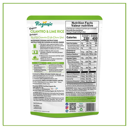 Cilantro & Lime Organic Heat & Eat Microwaveable Rice, 8.8 Ounce (Pack of 6) Heat and Eat | Flavor Rice | USDA Certified Organic, Gmo-Free | Fresh Ingrediants | Side Dish