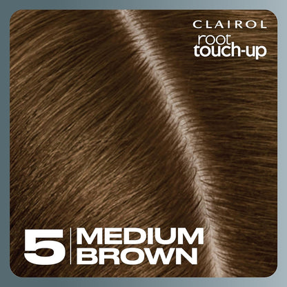Root Touch-Up by Nice'N Easy Permanent Hair Dye, 5 Medium Brown Hair Color, Pack of 2