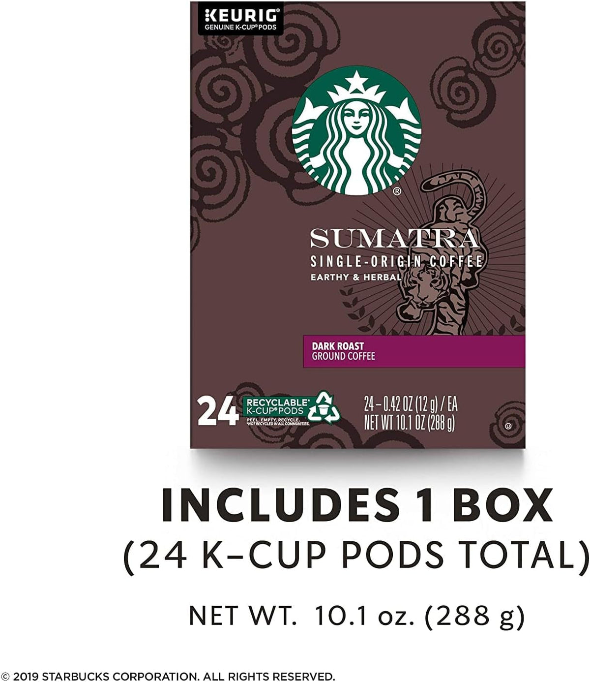 Sumatra Single Serve K-Cup Pods for Keurig Brewers, 24 Count