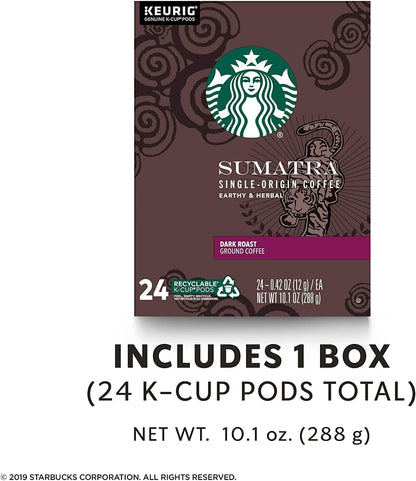 Sumatra Single Serve K-Cup Pods for Keurig Brewers, 24 Count