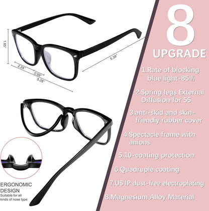 Blue Light Blocking Glasses for women/men 3Pack Computer Reading/Gaming/TV/Phones Glasses Anti Eyestrain