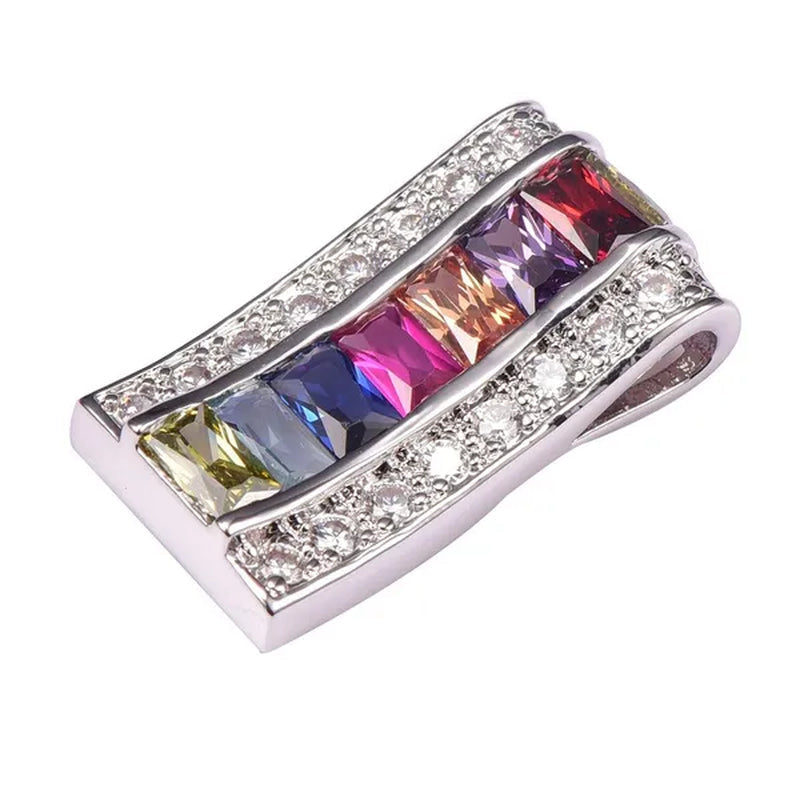 Morganite Pink Sapphire Topaz Garnet Amethyst Ruby Peridot Emerald Aquamarine 925 Sterling Silver Fashion Pendant