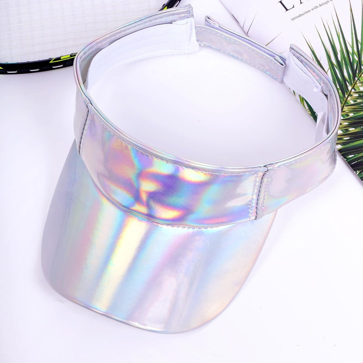 1 Piece of Sport Wear Athletic Visor Sun Sports Visor Hat Laser Visor Adjustable Cap for Women and Men (One Size)