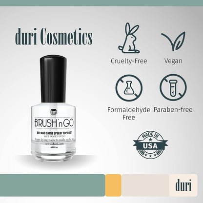 Brush'N Go Dry and Shine Speedy Top Coat, Fast Dry Top Coat Nail Polish - 0.45 Fl.Oz. (Pack of 1)