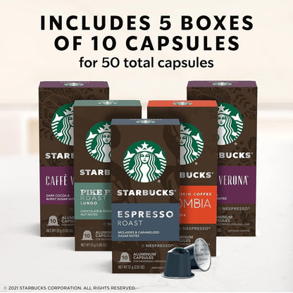 by Nespresso Original Line, Intense Variety Pack, 50-Count Espresso Pods