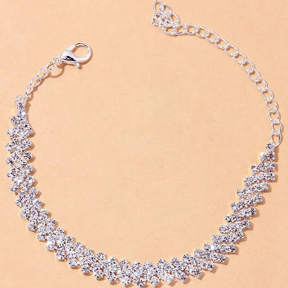 Women Ankle Bracelet Rhinestone Anklet Beach Ankle Bracelet Crystal Diamond Bracelets Gifts Ankle Bracelet Crystal Ankle Bracelet