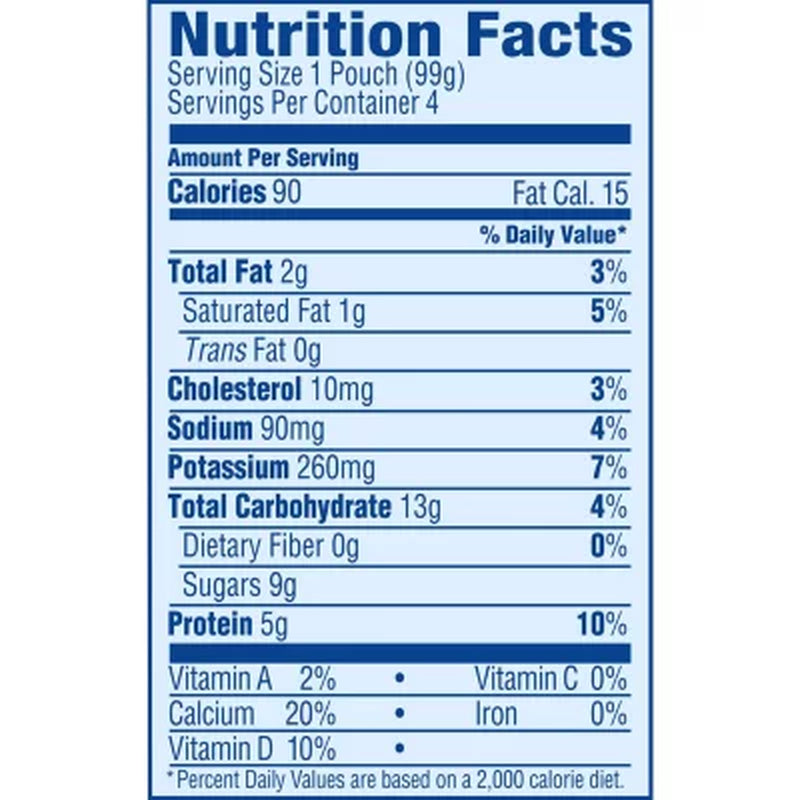 Stonyfield Organic Kids Whole Milk Yogurt Variety Pack 3.5 Oz. Pouch, 8 Ct.