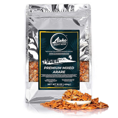 Premium Mixed Arare Rice Crackers Mochi Crunch Japanese Hawaiian Style Asian Snack Mix 1LB 16Oz