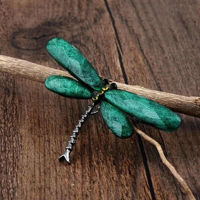 Color dragonfly brooch girl creative bag sweater pin brooches insect holiday gift