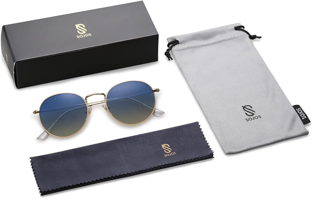 Small Round Polarized Sunglasses for Women Men Classic Vintage Retro Shades UV400