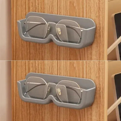 1/2pcs High End Glass Display Cabinet Glasses Storage Box Wall Mounted Perforated Free Sunglasses Storage Rack Sunglass Home Tidying