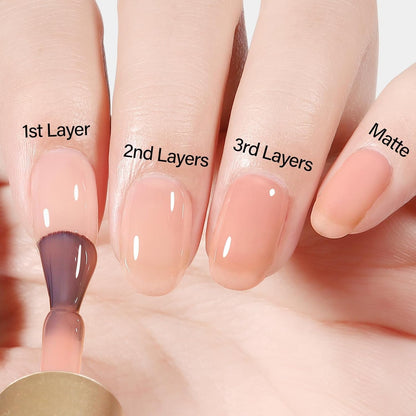 Sheer Nude Gel Polish Natural Jelly Gel Nail Polish Light Neutral Color Translucent Gel Polish Skin Tone Soak Off U V Gel for Nail Art French Manicure at Home 0.51 Fl Oz /GB56