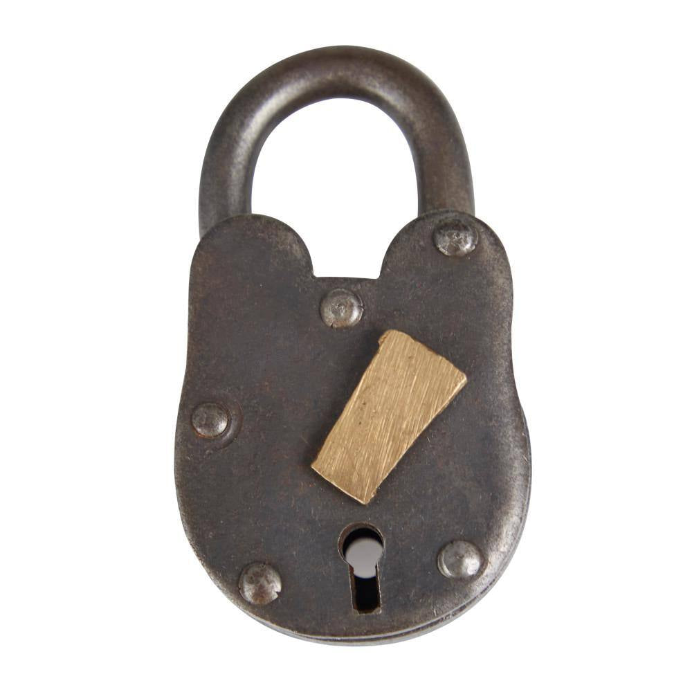 Dark Gray Brass Lock and Key