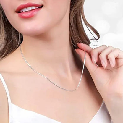 2MM Silver round Snake Chain Necklace Solid Silver Chain for Pendants Flexible 925 Snake Chain Jewelry