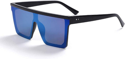 Square Oversized Sunglasses for Women Men Fashion Flat Top Big Black Frame Shades