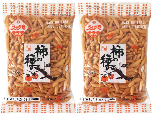 Japanese Traditional Rice Crackers : Nori Maki Arare/ Kaki No Tane 2Packs (Kaki No Tane Original)