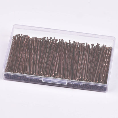 Bobby Pins Brown, 240 Pcs Hair Pins for Women 2.2 Inches, Hair Accessories with Box