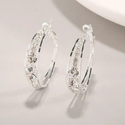 Luxury Fashion Creative Zircon Earrings Natural Zircon Earrings Golden Silvery Black Rose Golden Women's Earrings Wedding Engagement Wedding Earrings Jewelry Birthday Party Anniversary Gift